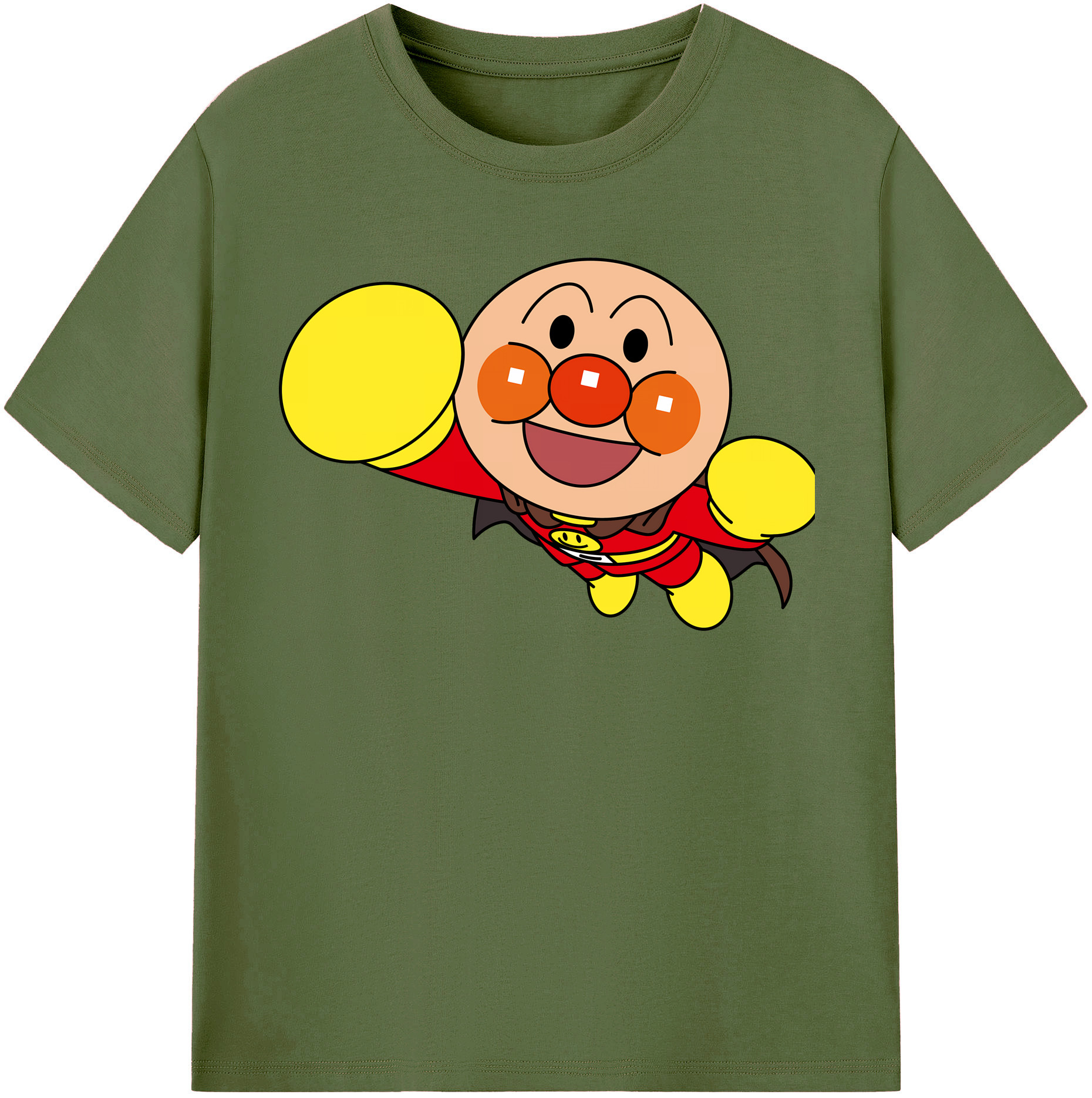 （画像用） アンパンマン Anpanman 綿100％半袖Tシャツ（フロントプリント）